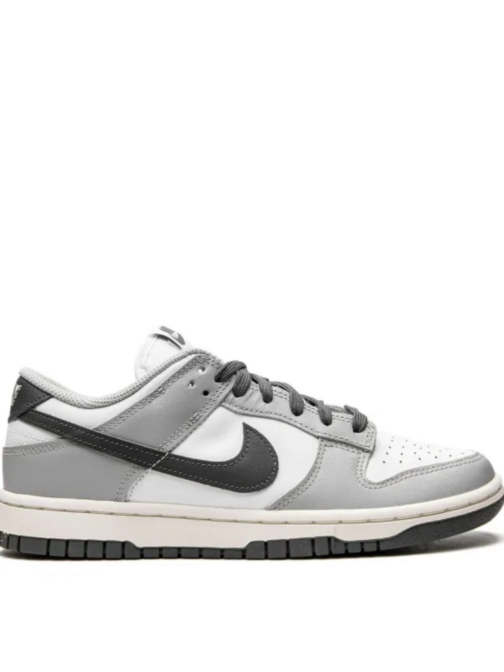 Nike Low-Top Sneakers in White, Light Gray & Dark Gray